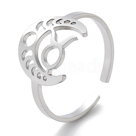 304 Stainless Steel Constellation Rings for Women RJEW-U024-01P-07-1