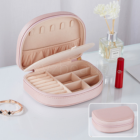 Waterproof Imitation Leather Jewelry Storage Bag with Zipper PW-WG10316-02-1