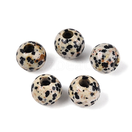 Natural Dalmatian Jasper European Beads G-Q602-09B-08-1