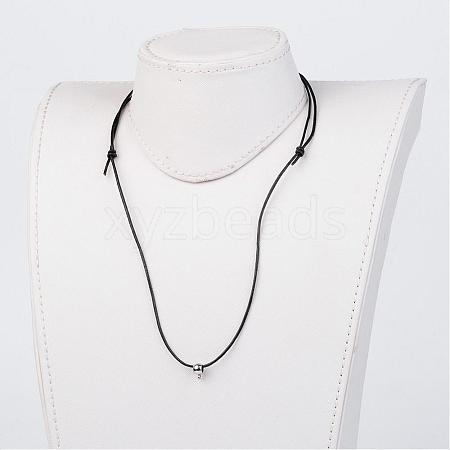 Cowhide Leather Cord Necklace Making NJEW-JN01692-1