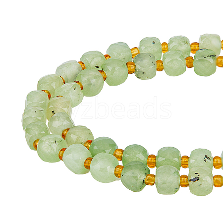 SUPERFINDINGS 1 Strand Natural Prehnite Beads Strands AJEW-FH0003-68-1