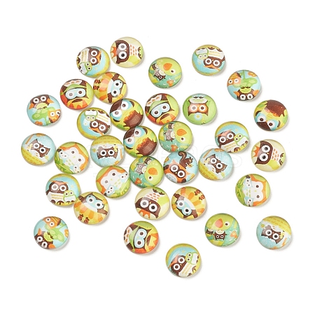 Cartoon Glass Cabochons GLAA-D008-01-1