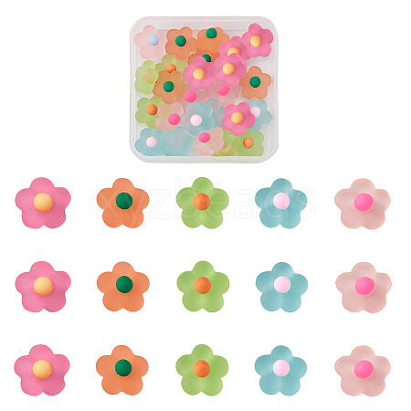  Resin Frosted Cabochons RESI-TA0001-27-1