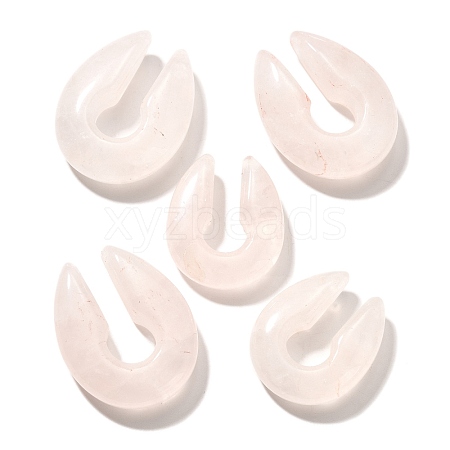 Natural Rose Quartz Ear Plugs Gauges G-I359-13B-02-1