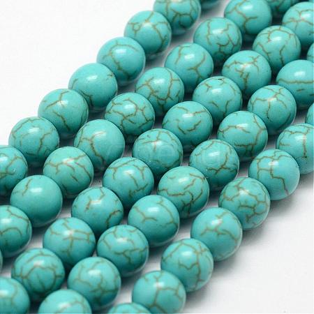 Synthetic Howlite Bead Strand G-P228-04-8mm-1