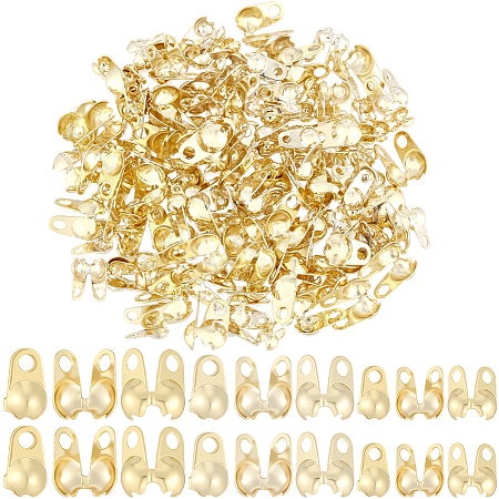 150Pcs 3 Styles Brass Bead Tips KK-BBC0027-85D-1