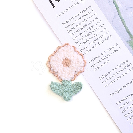 Flower Shape Towel Embroidery Style Cotton Iron on/Sew on Patches PW-WGC91D4-01-1