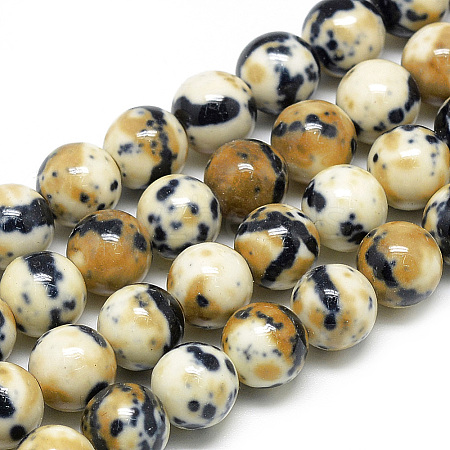 Synthetic Ocean White Jade Beads Strands X-G-S254-6mm-A06-1