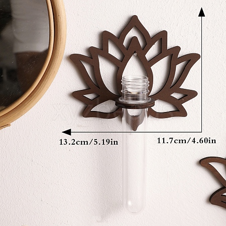 Lotus-shaped Hanging Hydroponic Plant Wwooden Racks PW-WG951BE-01-1