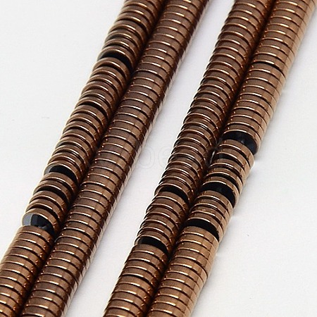 Electroplate Non-magnetic Synthetic Hematite Beads Strands G-J164A-3mm-01-1