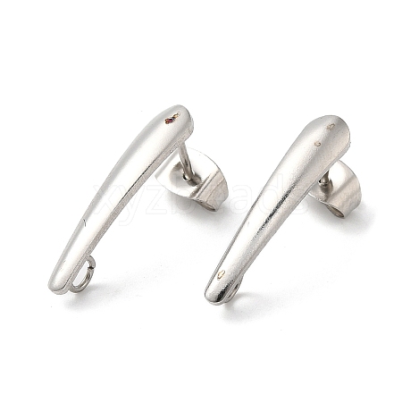 304 Stainless Steel Stud Earring Findings STAS-Z051-01P-1