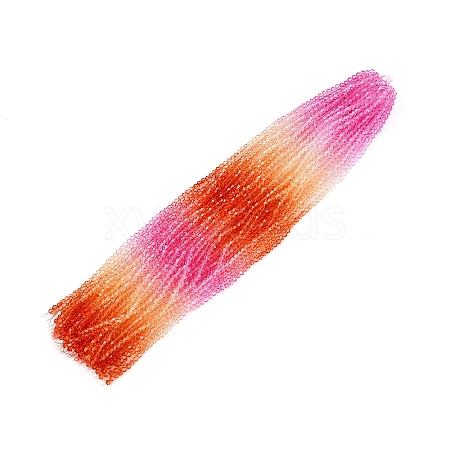 Gradient Color Baking Painted Glass Bead Strands DGLA-A039-T4mm-A04-1