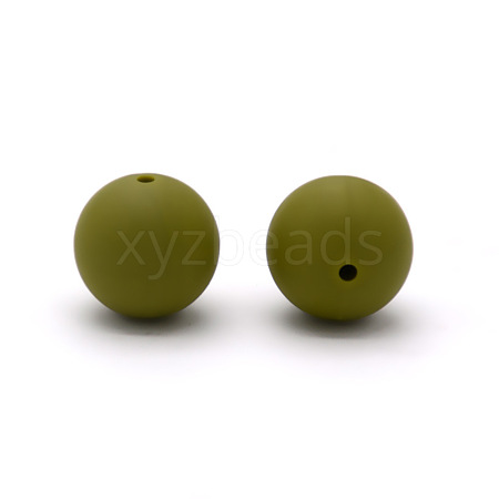 Round Food Grade Eco-Friendly Silicone Beads SI-JX0066A-19-1