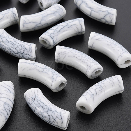 Opaque Crackle Acrylic Beads MACR-S372-001N-010-1