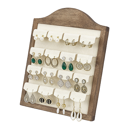Wooden Photo Frame Shaped Earring Display Easels EDIS-WH0043-005-1