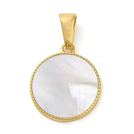 Resin Imitation White Shell Pendants STAS-R229-14B-G-1