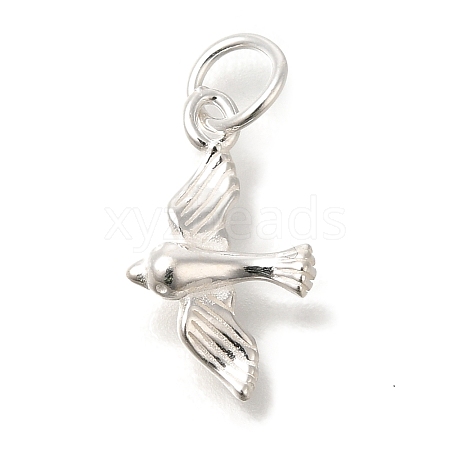 925 Sterling Silver Bird Charms STER-G043-04S-1