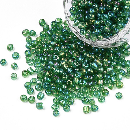 Round Trans. Colors Rainbow Glass Seed Beads X-SEED-A007-3mm-167-1