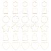 36Pcs 6 Style Brass Hoop Earring Findings KK-FH0005-44-1