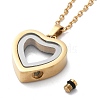 304 Stainless Steel Heart Urn Ashes Necklaces STAS-Z106-09G-03-5