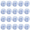 20Pcs Blue Cube Letter Silicone Beads 12x12x12mm Square Dice Alphabet Beads with 2mm Hole Spacer Loose Letter Beads for Bracelet Necklace Jewelry Making JX434D-1