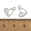 Brass Micro Pave Clear Cubic Zirconia Charms LS-KK-L212-19P-3
