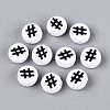 Opaque Acrylic Beads SACR-Q001-10B-2