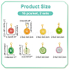 Fruit Slice Pendant Stitch Markers HJEW-AB00339-2