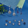 40Pcs 5 Style 304 Stainless Steel Spiral Pad Cuff Earrings KK-UN0001-21-2
