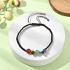 Natural & Synthetic Mixed Gemstone Braided Bead Bracelet BJEW-TA00335-4