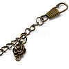 Tibetan Style Alloy Keychains KEYC-WH0025-027-2