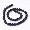 Synthetic Black Stone Beads Strands X-G508-6-2