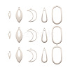 Yilisi 20Pcs 5 Styles 201 Stainless Steel Open Back Bezel Pendants STAS-YS0001-09-9