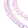 Electroplate Opaque Glass Beads Strands EGLA-U004-02D-3
