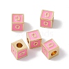 Rack Plating Brass Enamel Beads KK-B060-04G-05Q-3