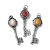 Key Brass Natural Mookaite Big Pendants KK-D361-01AS-19-1