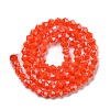 Opaque Solid Color Electroplate Glass Beads Strands EGLA-A039-P4mm-A03-2