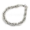 Fashionable 304 Stainless Steel Rope Chain Bracelets STAS-A028-B040P-1