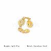Adjustable 304 Stainless Steel Micro Pave Cubic Zirconia Cuff Open Rings for Women BI5258-1-4