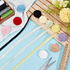 20 Yards 10 Colors Nylon Pleated Elastic Mesh Lace Ribbon OCOR-BC0009-32-4