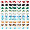  100Pcs 10 Colors Transparent Glass Beads Strands GLAA-TA0001-40-10