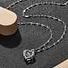 304 Stainless Steel Necklaces for Women NJEW-R015-03P-3