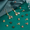60Pcs 3 Colors Flower Brass Filigree Bead Cap Bails KK-PH0013-12-2