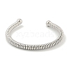 Non-Tarnish Telephone Wire Style 304 Stainless Steel Cuff Bangles BJEW-P331-05P-2