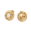 Ion Plating(IP) 304 Stainless Steel with ABS Imitation Pearl Stud Earrings for Women EJEW-N055-11G-2