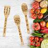 6Pcs Bamboo Spoons & Knifes & Forks AJEW-WH0411-006-4