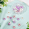 30Pcs Spray Painted Faceted Resin European Beads RESI-TADJ0001-05C-4