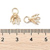 Flower Rack Plating Brass Filigree Bead Cap Bails KK-L102-27G-01-3