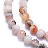 Natural Cherry Blossom Agate Beads Strands G-K310-C07-6mm-3