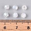Transparent Spray Painted Glass Beads LS-EGLA-N018-4mm-12-4